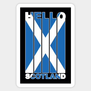 Hello Scotland Vertical Scotland Flag Magnet